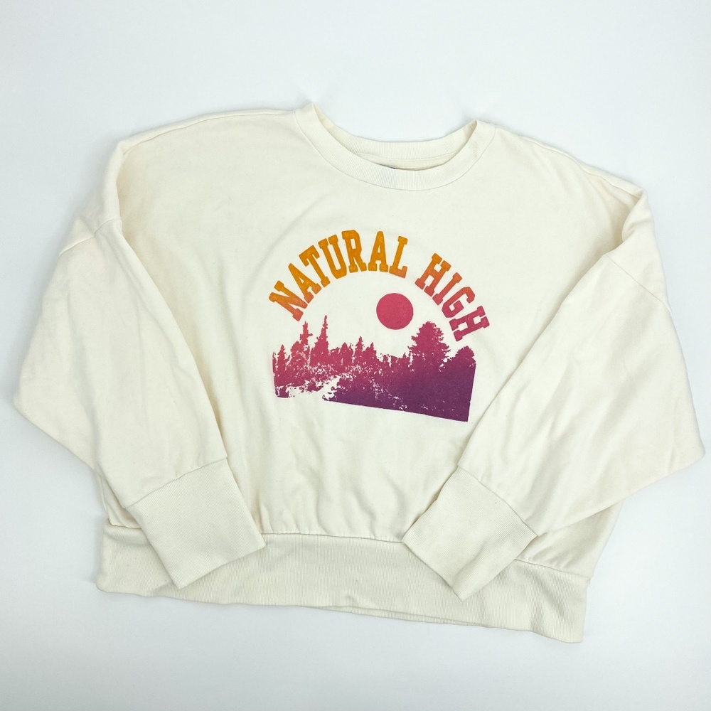 Pullover Sweatshirt Nature Hike Activewear Women XXL White Pink Yellow Orange